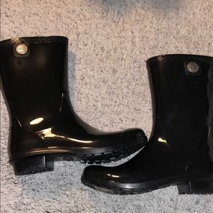 Black UGG rainboots, NWOT.